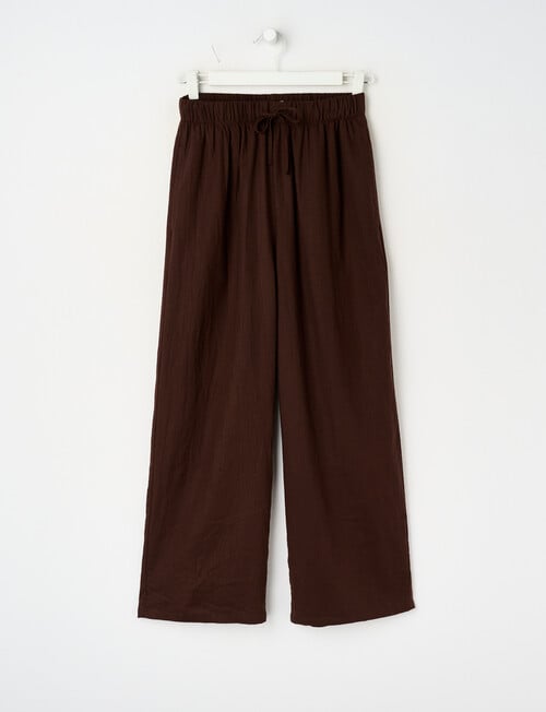 Switch Isla Tie Waist Linen Blend Pant, Chocolate product photo