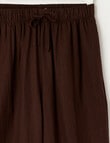 Switch Isla Tie Waist Linen Blend Pant, Chocolate product photo View 02 S