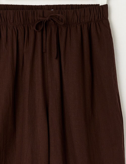 Switch Isla Tie Waist Linen Blend Pant, Chocolate product photo View 02 L