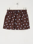 Switch Isla Spot Linen Blend Short, Chocolate product photo