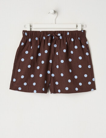 Switch Isla Spot Linen Blend Short, Chocolate product photo
