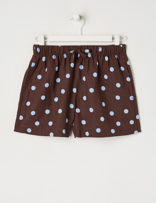 Switch Isla Spot Linen Blend Short, Chocolate product photo