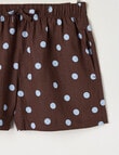 Switch Isla Spot Linen Blend Short, Chocolate product photo View 02 S