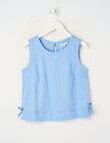 Switch Isla Linen Blend Bow Tank Top, Cornflower Blue product photo