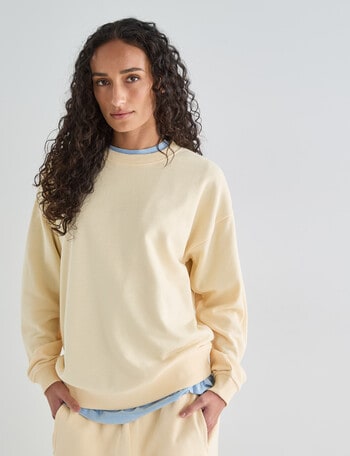 Zest Lounge Loop Back Crew Sweatshirt, Golden product photo