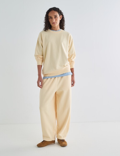 Zest Lounge Loop Back Crew Sweatshirt, Golden product photo View 03 L