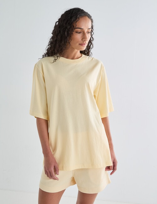 Zest Lounge Oversized Tee, Golden product photo View 05 L