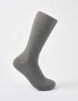 Mazzoni Ribbed Bamboo Crew Dress Sock, Grey Marle product photo