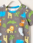 Teeny Weeny Safari Friends Knit Romper, Robust Grey product photo View 02 S