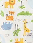 Teeny Weeny Safari Friends Play Short Sleeve Knit Tee All Over Print, White product photo View 02 S