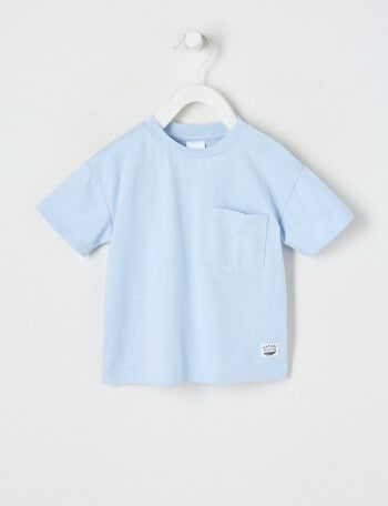 Teeny Weeny Safari Friends Play Short Sleeve Tee, Ice Blue product photo