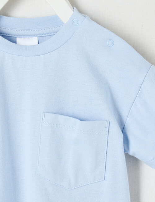Teeny Weeny Safari Friends Play Short Sleeve Tee, Ice Blue product photo View 02 L