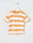 Teeny Weeny Safari Friends Play Short Sleeve Stripe Tee, Orange product photo