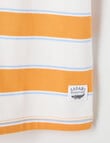 Teeny Weeny Safari Friends Play Short Sleeve Stripe Tee, Orange product photo View 03 S
