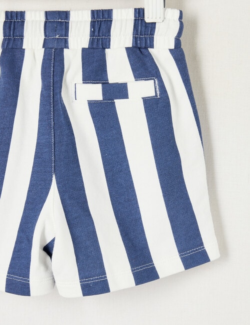 Teeny Weeny Safari Friends Play Terry Short, Blue Stripe product photo View 03 L