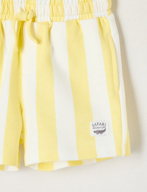 Teeny Weeny Safari Friends Play Terry Short, Yellow Stripe product photo View 03 L