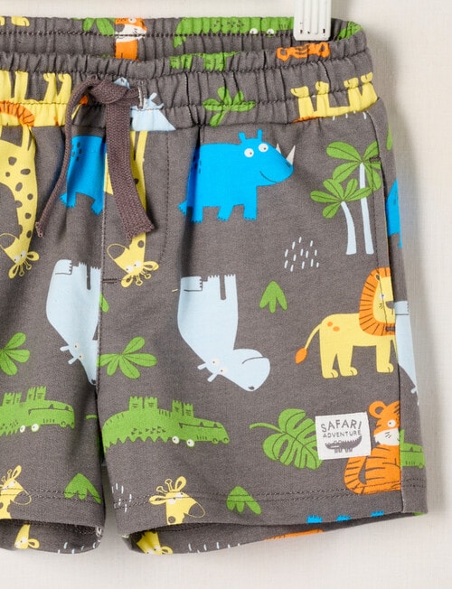Teeny Weeny Safari Friends Play Terry Short, Grey product photo View 03 L
