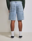 AIR SPACE Carpenter Denim Short, Light Blue product photo View 03 S