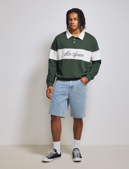 AIR SPACE Carpenter Denim Short, Light Blue product photo View 09 L