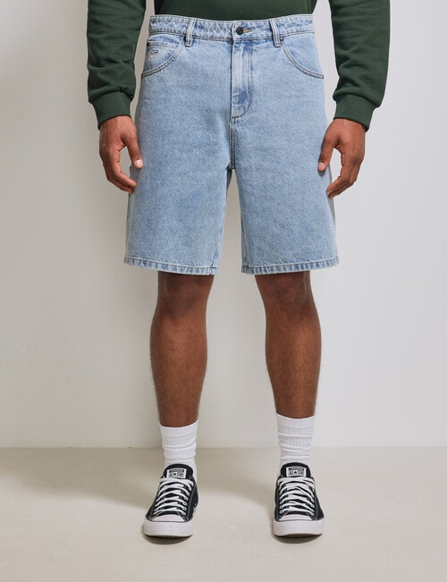 AIR SPACE Carpenter Denim Short, Light Blue product photo View 02 L