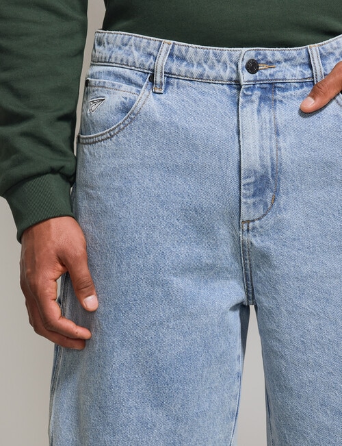 AIR SPACE Carpenter Denim Short, Light Blue product photo View 05 L