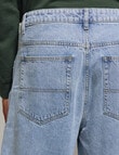 AIR SPACE Carpenter Denim Short, Light Blue product photo View 08 S