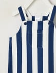 Teeny Weeny Safari Friends Stripe Shortall, Navy product photo View 02 S