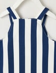 Teeny Weeny Safari Friends Stripe Shortall, Navy product photo View 04 S
