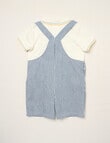 Teeny Weeny Safari Friends Shortall & Polo Set, Blue Stripe product photo View 02 S