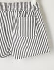 Teeny Weeny Safari Friends Stripe Woven Short, Grey product photo View 03 S