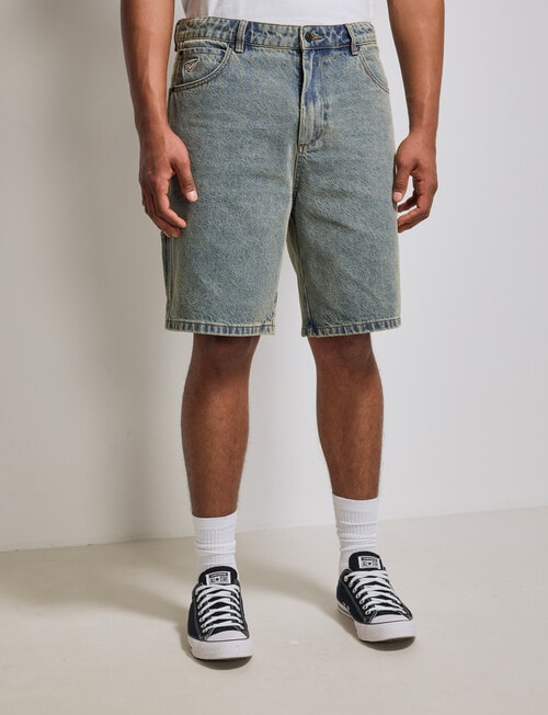 AIR SPACE Carpenter Denim Short, Faded Blue product photo View 02 L