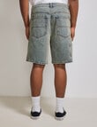 AIR SPACE Carpenter Denim Short, Faded Blue product photo View 03 S