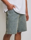 AIR SPACE Carpenter Denim Short, Faded Blue product photo View 04 S