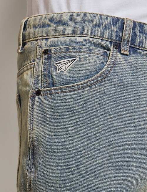 AIR SPACE Carpenter Denim Short, Faded Blue product photo View 05 L