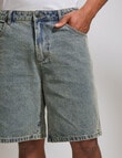 AIR SPACE Carpenter Denim Short, Faded Blue product photo View 06 S