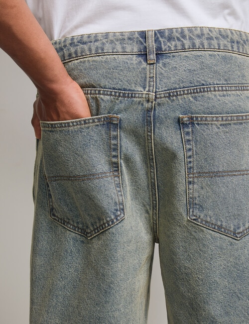 AIR SPACE Carpenter Denim Short, Faded Blue product photo View 08 L