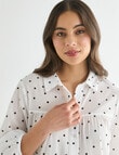 Whistle Three Quarter Sleeve Tiered Shirt, Java Spot product photo View 05 S