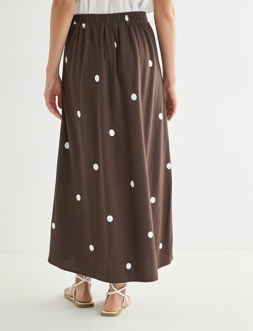 Whistle Bias Spot Skirt, Natural & Java product photo View 02 L