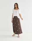 Whistle Bias Spot Skirt, Natural & Java product photo View 05 S
