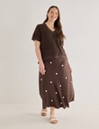Whistle Bias Spot Skirt, Natural & Java product photo View 12 S