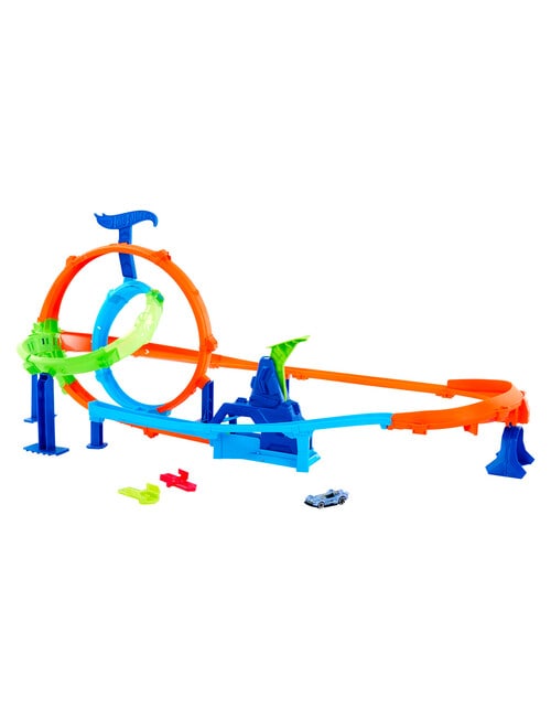 Hot Wheels Stunt Tracks Rapid Launch Cyclone Track Set product photo View 02 L