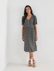 Whistle V-Neck Dress, Shorter Length Ditsy Floral Navy product photo View 03 S