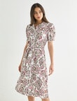 Whistle Shirt Dress Lace Trim, Watercolour Paisley product photo