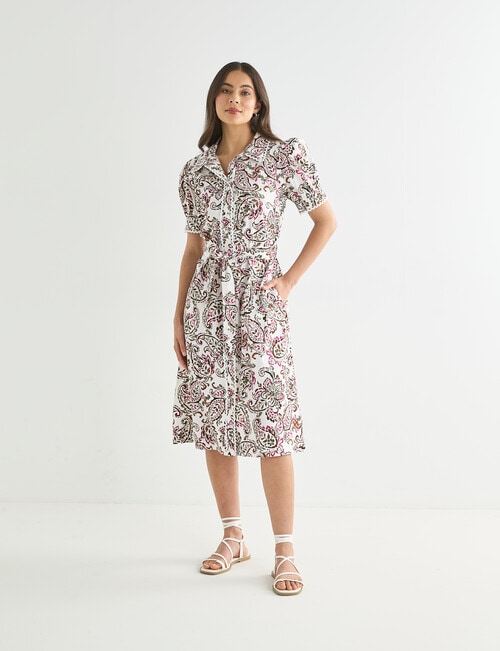 Whistle Shirt Dress Lace Trim, Watercolour Paisley product photo View 03 L