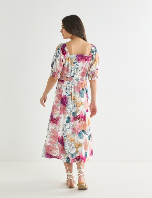 Whistle Twist Button Front Dress, Spring Bouquet product photo View 02 L