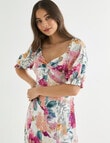 Whistle Twist Button Front Dress, Spring Bouquet product photo View 03 S