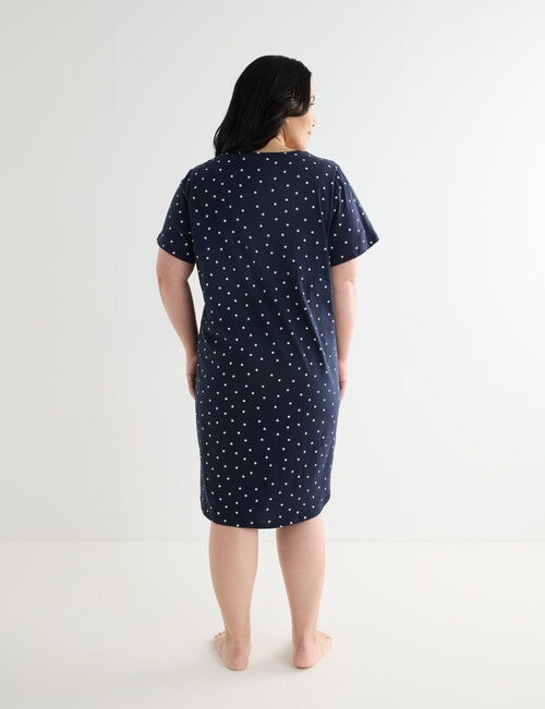 Studio Curve Sleep T-Shirt Nightie, Navy Stars product photo View 02 L