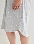 Studio Curve Sleep T-Shirt Nightie, Grey Marle Daisy product photo View 03 S