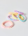 Mac & Ellie Hair Tie, 6-Piece, Two-Tone Braided product photo