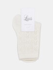Levante Mia Pointelle Crew Socks, Cr&egrave;me product photo View 02 S